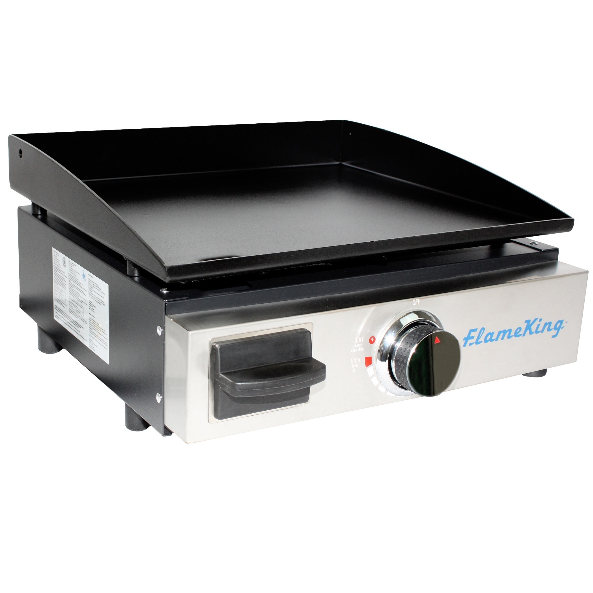 Flame King, 17” lp griddle with small regulator for rv pullout, YSNFM-HT-200